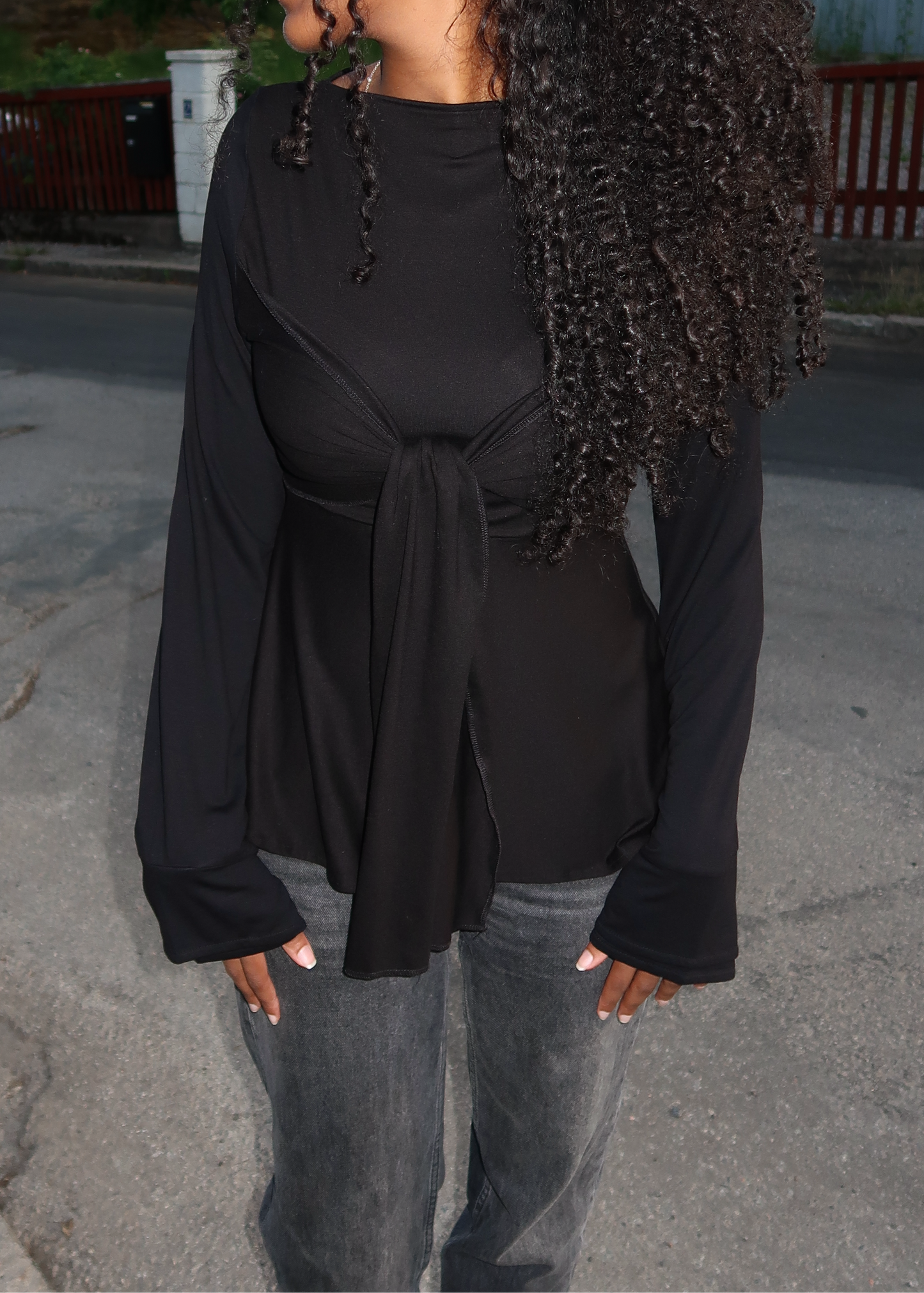 Zerah Wrap Boat Neck Blouse