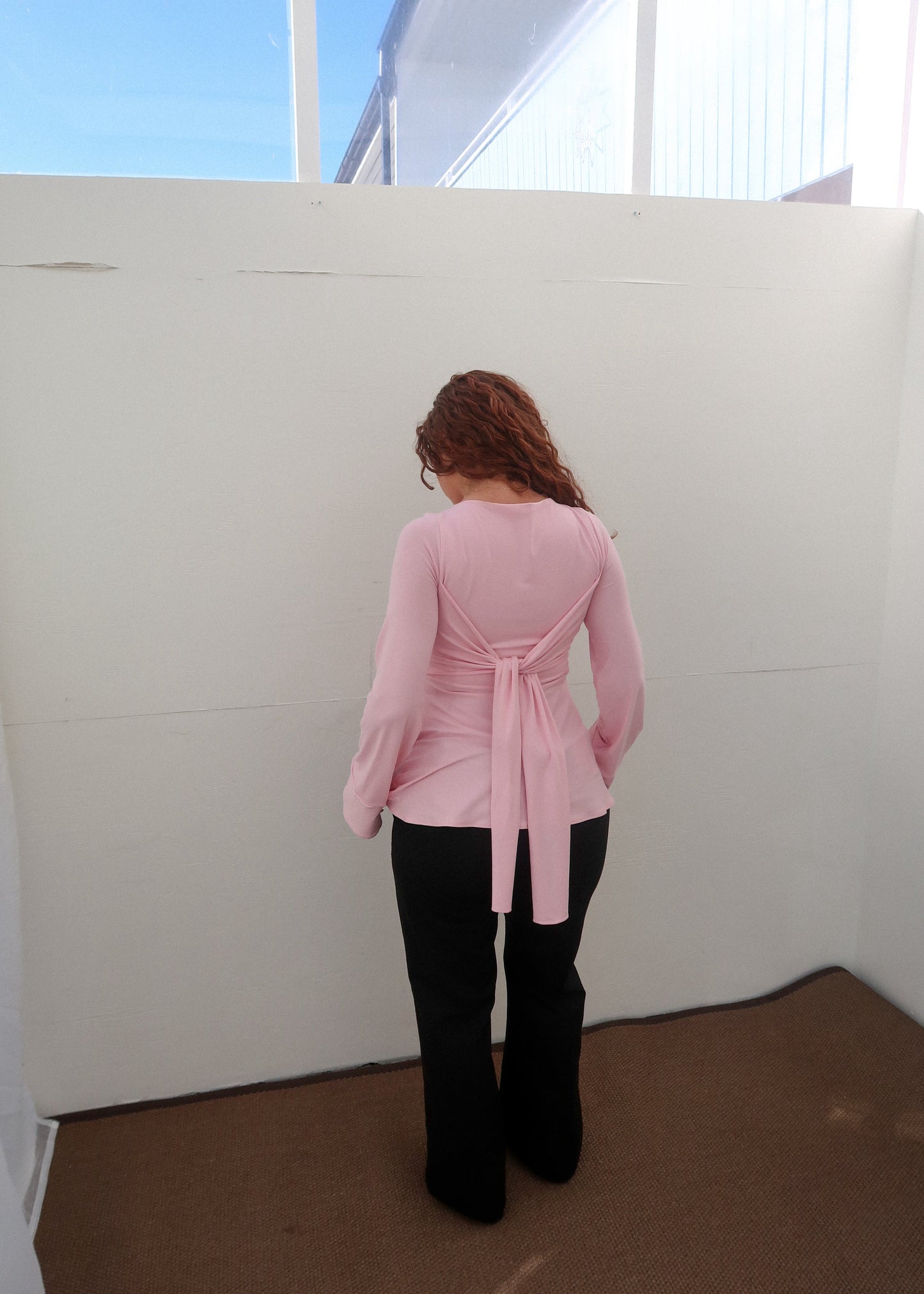 Zerah Wrap Boat Neck Blouse