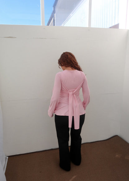 Zerah Wrap Boat Neck Blouse