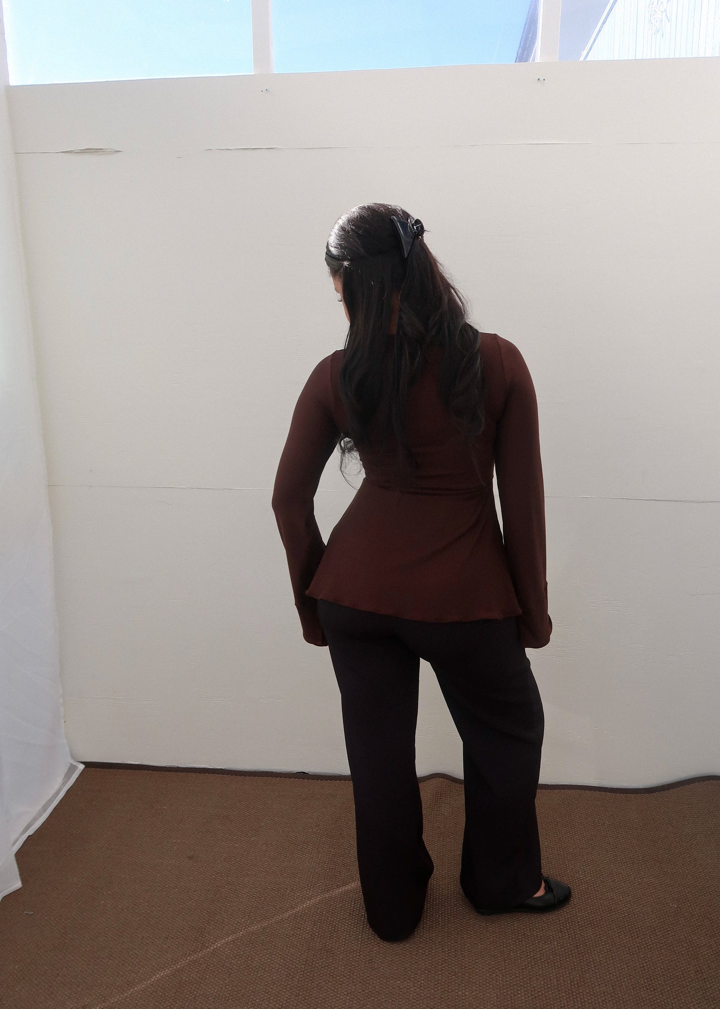 Zerah Wrap Boat Neck Blouse