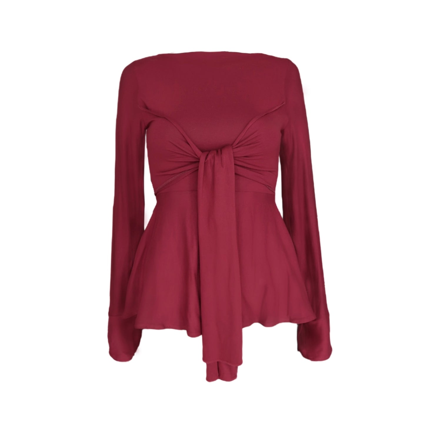 Zerah Wrap Boat Neck Blouse