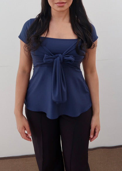 Zerah Wrap Short Sleeve Blouse