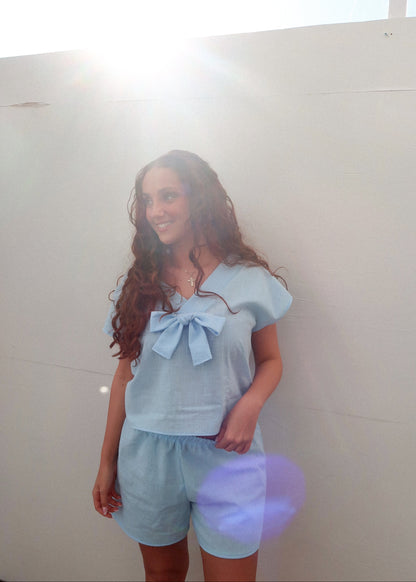 Bands Of Love Vest Baby Blue