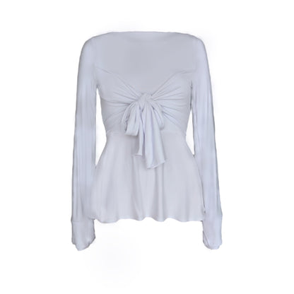 Zerah Wrap Boat Neck Blouse