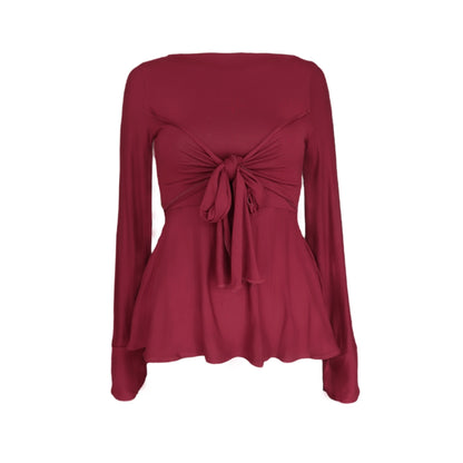 Zerah Wrap Boat Neck Blouse