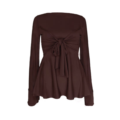 Zerah Wrap Boat Neck Blouse