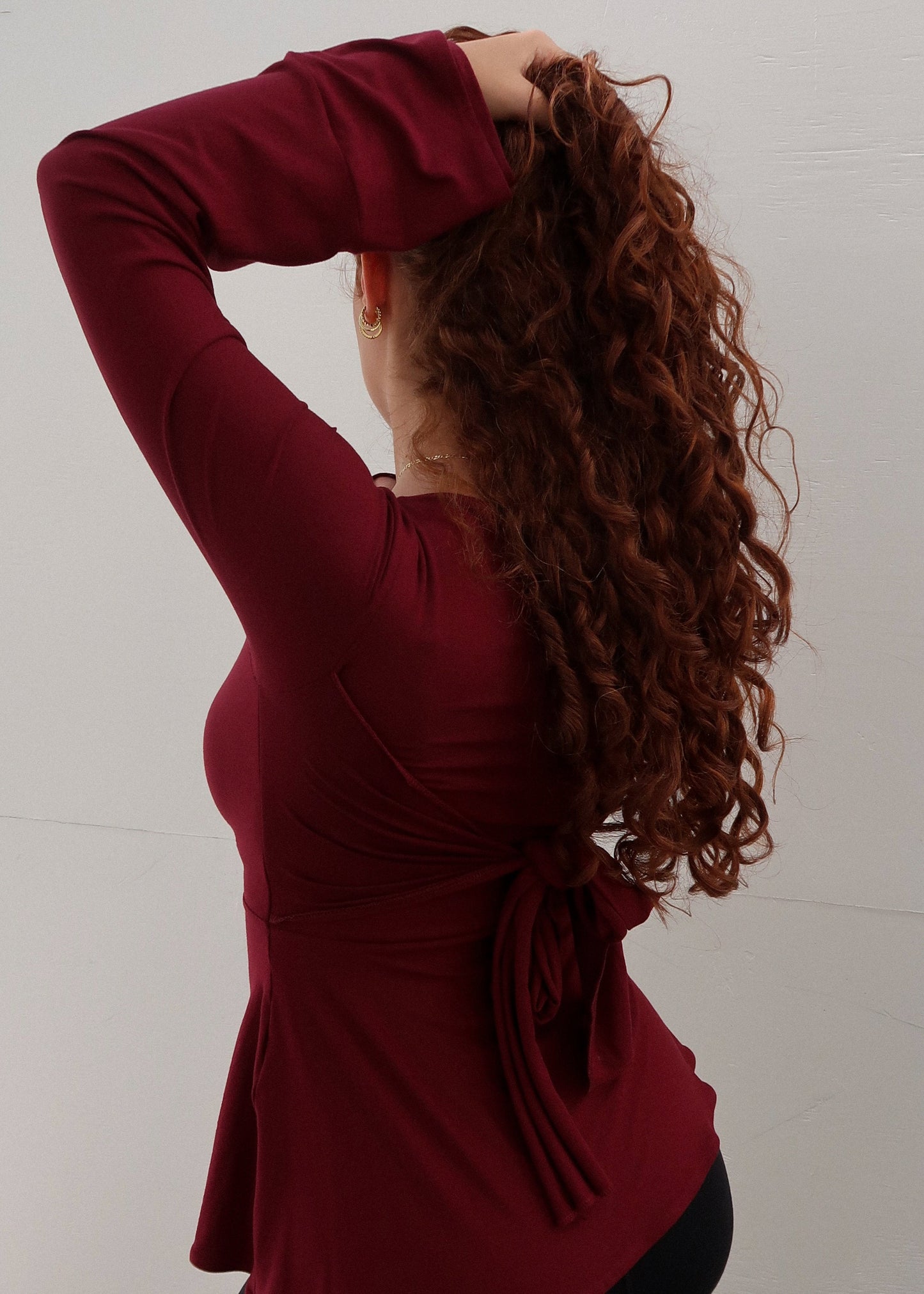 Zerah Wrap Boat Neck Blouse