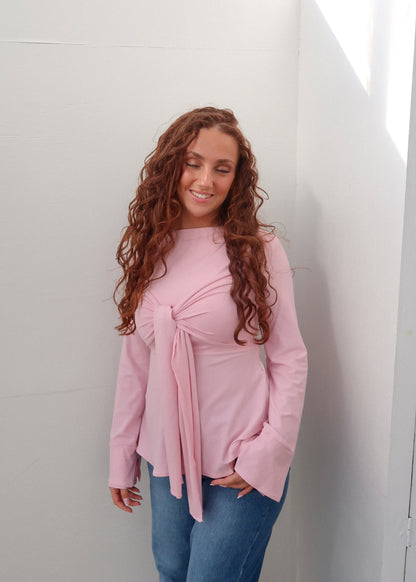 Zerah Wrap Boat Neck Blouse