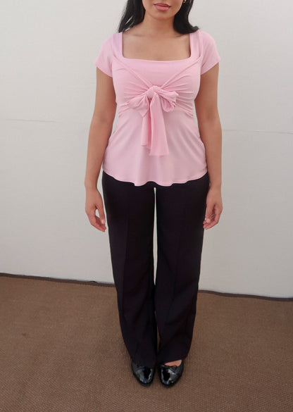 Zerah Wrap Short Sleeve Blouse