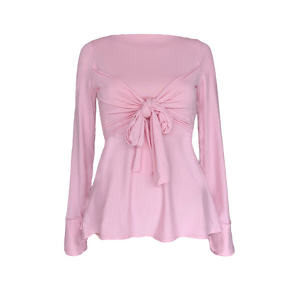 Zerah Wrap Boat Neck Blouse