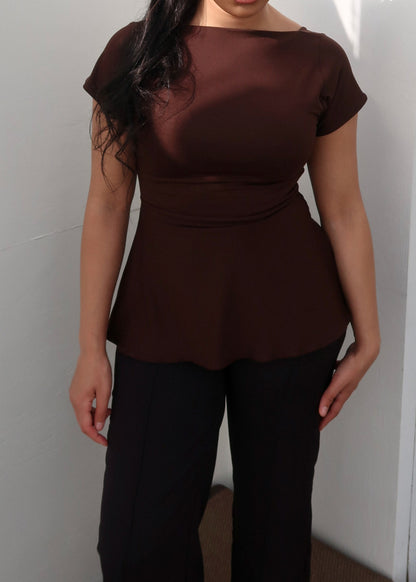 Zerah Wrap Short Sleeve Blouse