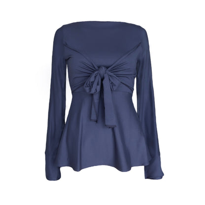 Zerah Wrap Boat Neck Blouse