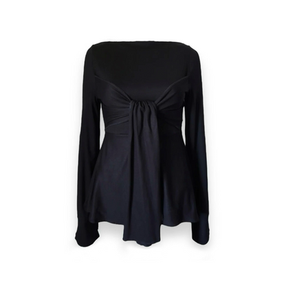 Zerah Wrap Boat Neck Blouse