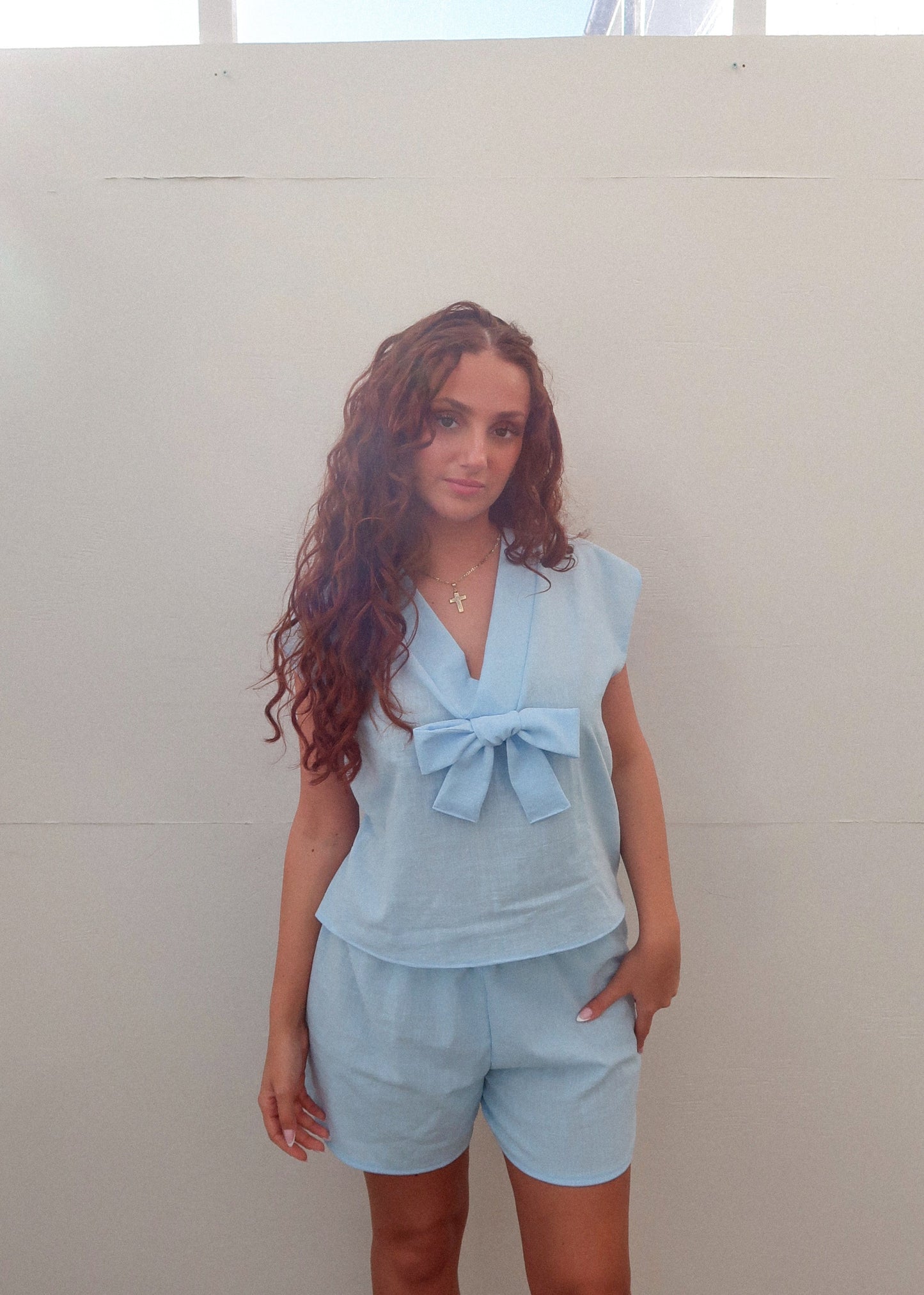 Bands Of Love Shorts Baby Blue