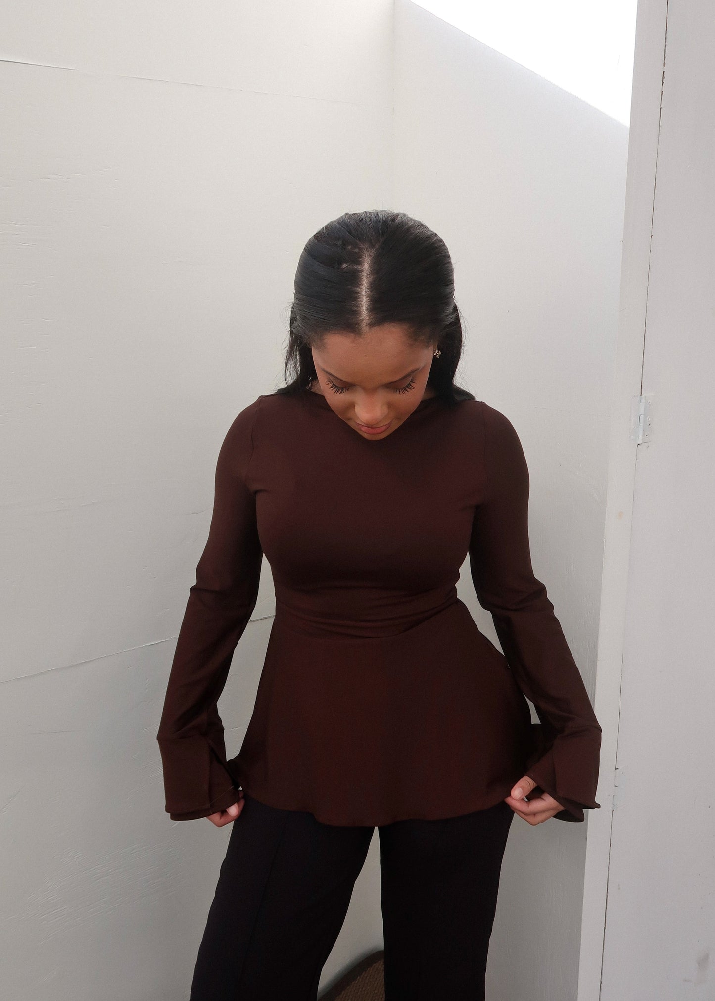 Zerah Wrap Boat Neck Blouse