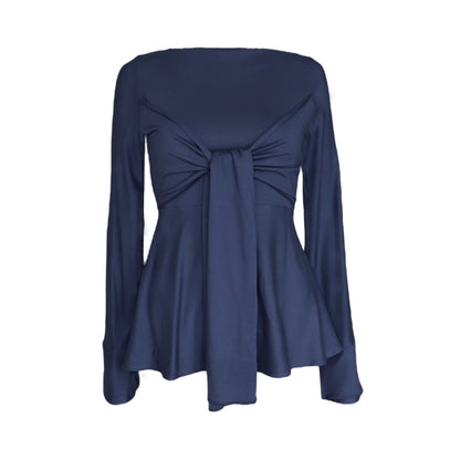 Zerah Wrap Boat Neck Blouse