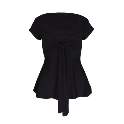 Zerah Wrap Short Sleeve Blouse